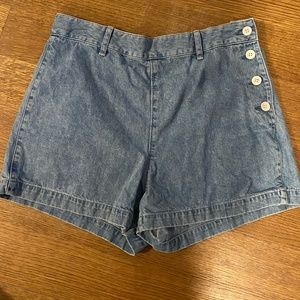 GAP High Wasted Denim Shorts w/ buttons